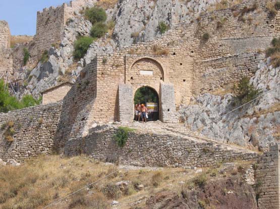 acrocorinth enterance Jon & Tony